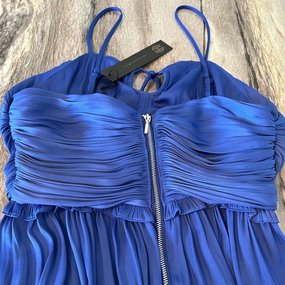 House of Harlow 1960 Bright Blue Pleated Mini Dress Size XS - Picture 11 of 16